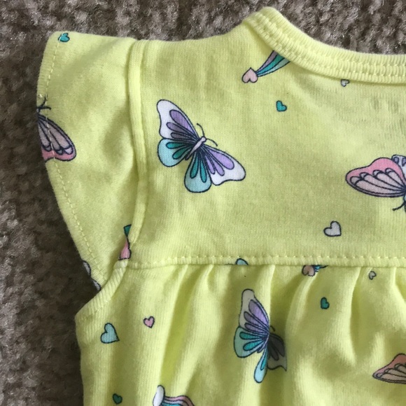 9M Carter’s Baby Girl Romper Butterflies/Rainbows - Picture 4 of 4